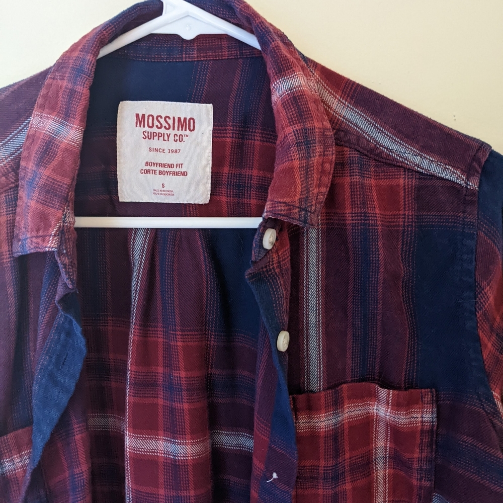 Purple red blue mossimo flannel